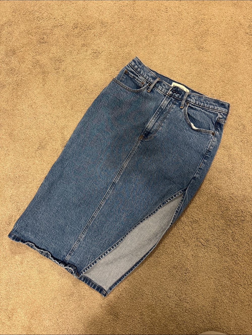 Abercrombie & Fitch Stonewash Blue Denim Skirt